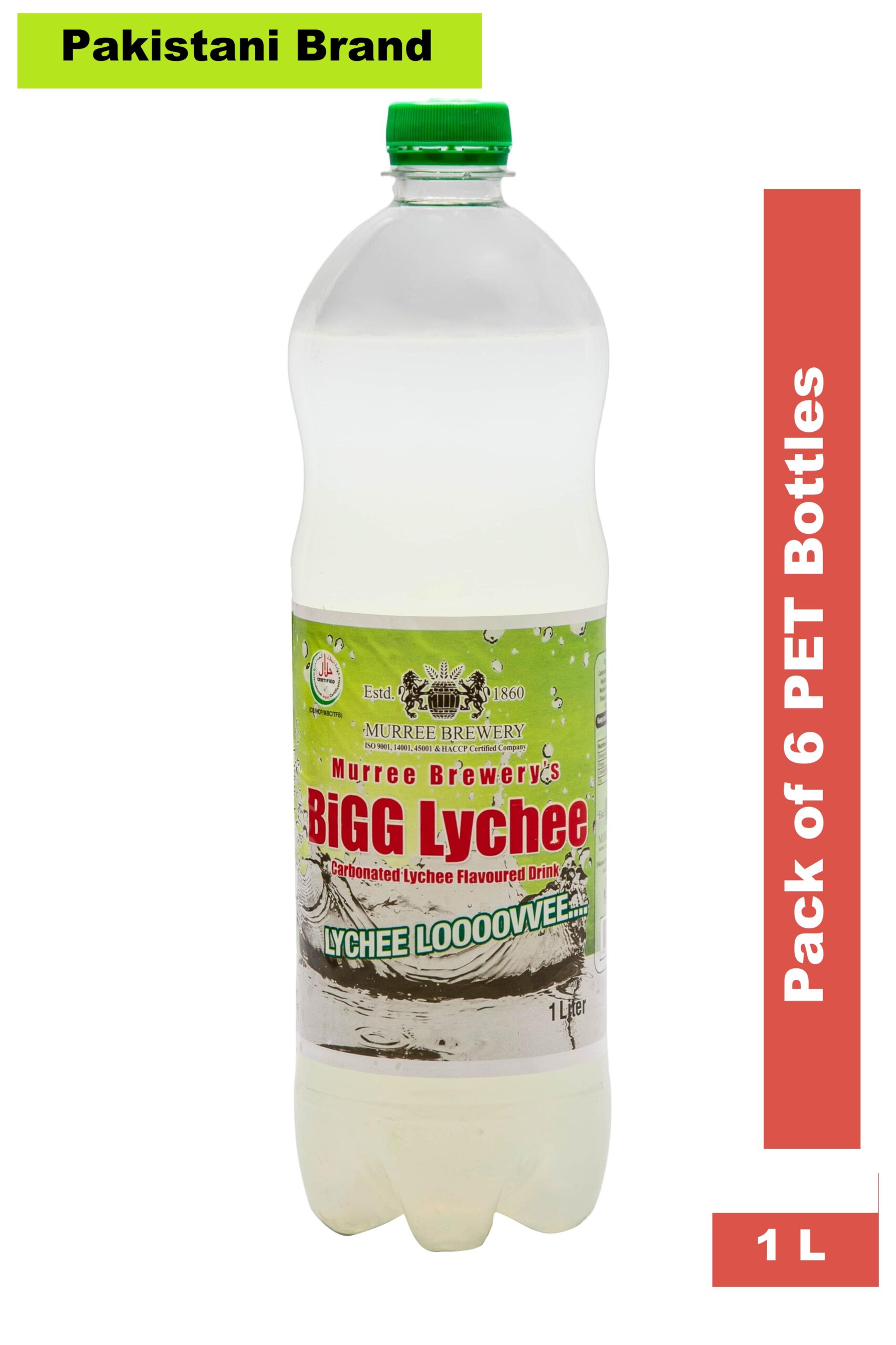 Bigg Lychee 1 liter (Pack of 6)
